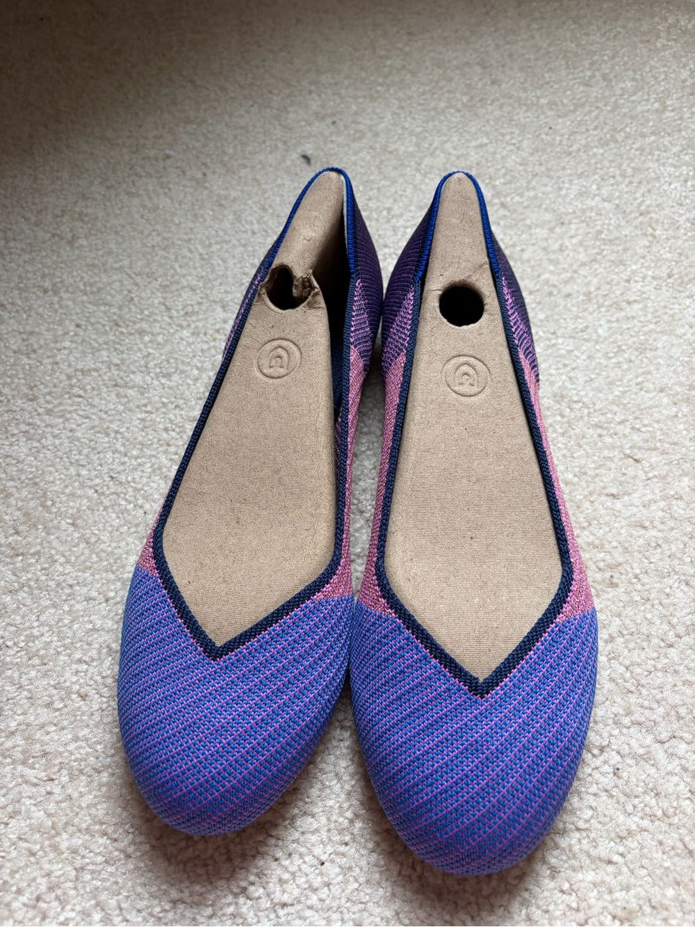 Rothy’s Rounded Toe Ballet Flats - Purple & Pink